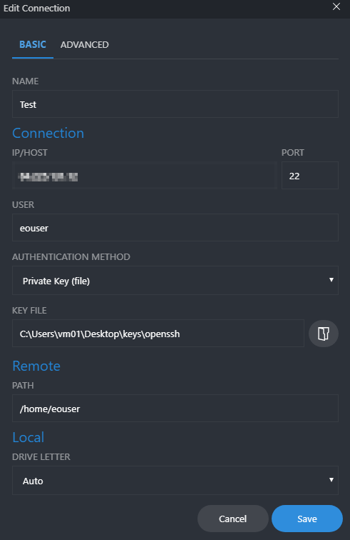 How To Mount Network Drive Over SSH In Windows On WEkEO Elasticity   Sshfsconnectionfilled 